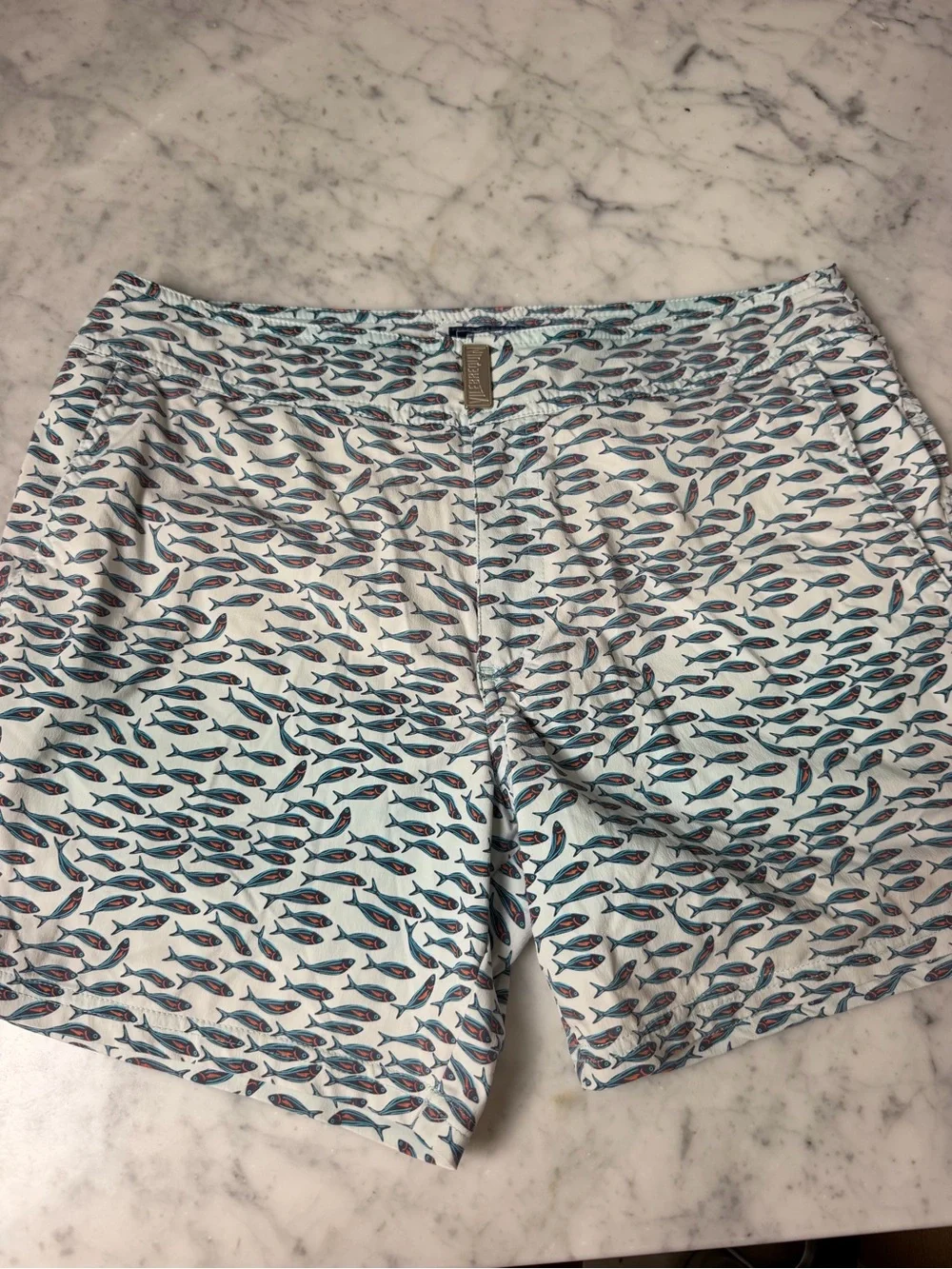 Vilebrequin Men’s Light Blue Fish-Print Hybrid Shorts